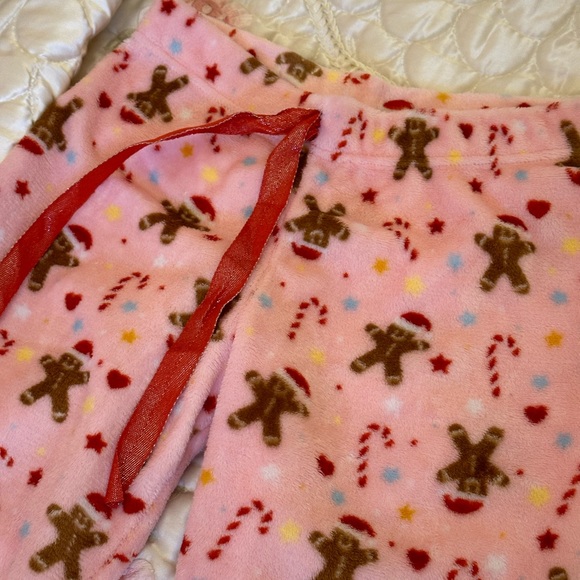 Pink Gingerbread Fleece Pants - Picture 2 of 3